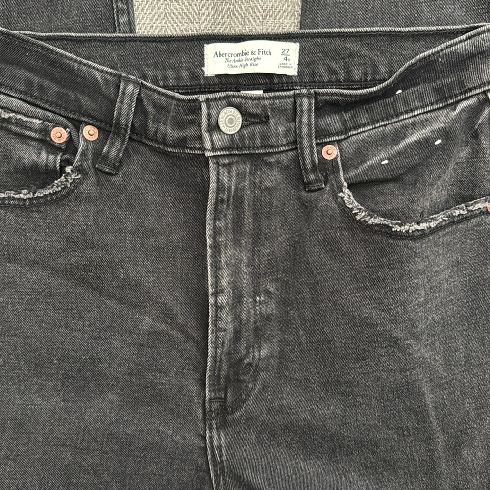 A&F- The Ankle Straight Ultra High Rise Curve Love Jeans - Picture 11 of 16